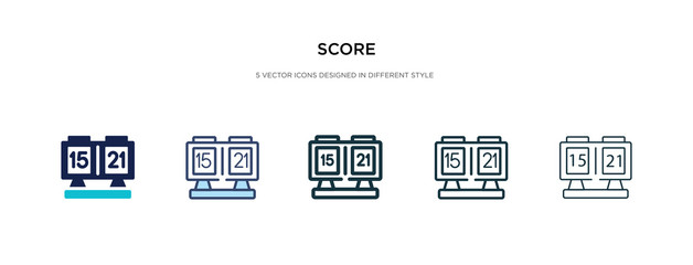 Wall Mural - score icon in different style vector illustration. two colored and black score vector icons designed in filled, outline, line and stroke style can be used for web, mobile, ui