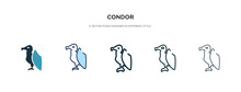 Condor Icon In Different Style Vector Illustration. Two Colored And Black Condor Vector Icons Designed In Filled, Outline, Line And Stroke Style Can Be Used For Web, Mobile, Ui