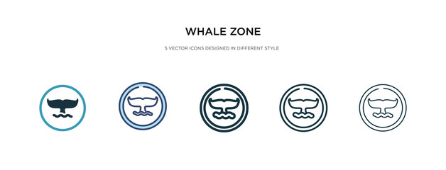 whale zone icon in different style vector illustration. two colored and black whale zone vector icons designed in filled, outline, line and stroke style can be used for web, mobile, ui