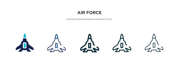 Wall Mural - air force icon in different style vector illustration. two colored and black air force vector icons designed in filled, outline, line and stroke style can be used for web, mobile, ui