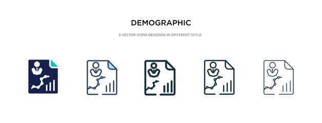 Wall Mural - demographic icon in different style vector illustration. two colored and black demographic vector icons designed in filled, outline, line and stroke style can be used for web, mobile, ui