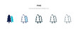 pine icon in different style vector illustration. two colored and black pine vector icons designed in filled, outline, line and stroke style can be used for web, mobile, ui