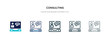 © zaurrahimov - consulting icon in different style vector illustration. two colored and black consulting vector icons designed in filled, outline, line and stroke style can be used for web, mobile, ui