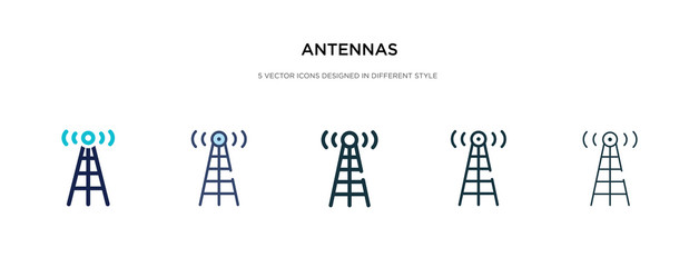 Wall Mural - antennas icon in different style vector illustration. two colored and black antennas vector icons designed in filled, outline, line and stroke style can be used for web, mobile, ui