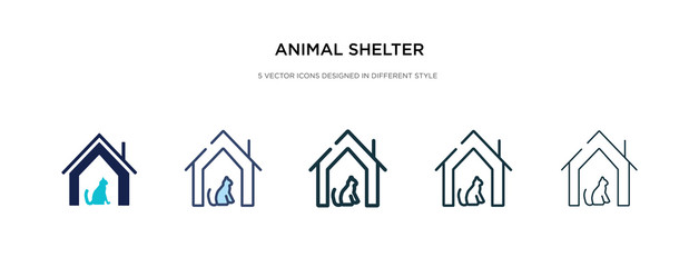 Wall Mural - animal shelter icon in different style vector illustration. two colored and black animal shelter vector icons designed in filled, outline, line and stroke style can be used for web, mobile, ui