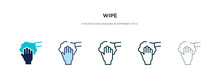 Wipe Icon In Different Style Vector Illustration. Two Colored And Black Wipe Vector Icons Designed In Filled, Outline, Line And Stroke Style Can Be Used For Web, Mobile, Ui