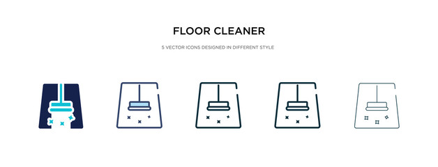 Wall Mural - floor cleaner icon in different style vector illustration. two colored and black floor cleaner vector icons designed in filled, outline, line and stroke style can be used for web, mobile, ui