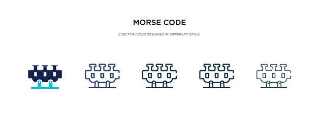 morse code icon in different style vector illustration. two colored and black morse code vector icons designed in filled, outline, line and stroke style can be used for web, mobile, ui