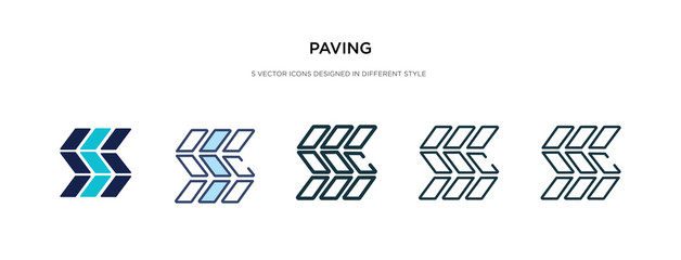 Wall Mural - paving icon in different style vector illustration. two colored and black paving vector icons designed in filled, outline, line and stroke style can be used for web, mobile, ui