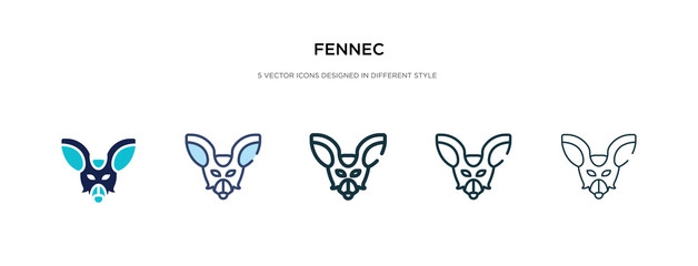 fennec icon in different style vector illustration. two colored and black fennec vector icons designed in filled, outline, line and stroke style can be used for web, mobile, ui