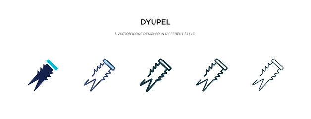 Wall Mural - dyupel icon in different style vector illustration. two colored and black dyupel vector icons designed in filled, outline, line and stroke style can be used for web, mobile, ui