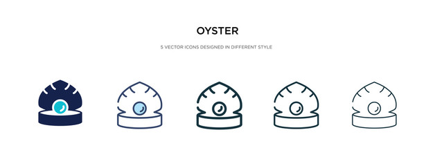 Wall Mural - oyster icon in different style vector illustration. two colored and black oyster vector icons designed in filled, outline, line and stroke style can be used for web, mobile, ui