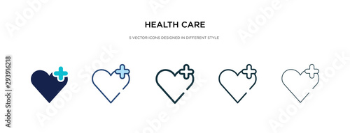 Fotografía health care icon in different style vector illustration