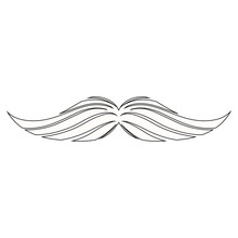 Isolated Moustache Image. Hipster Concept - Vector Illustration