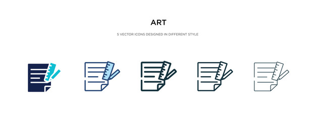 art icon in different style vector illustration. two colored and black art vector icons designed in filled, outline, line and stroke style can be used for web, mobile, ui