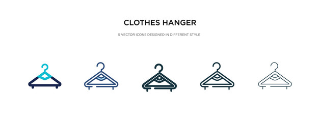 Wall Mural - clothes hanger icon in different style vector illustration. two colored and black clothes hanger vector icons designed in filled, outline, line and stroke style can be used for web, mobile, ui