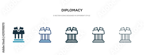 Cuadros en Lienzo diplomacy icon in different style vector illustration