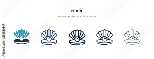 Fotomural pearl icon in different style vector illustration