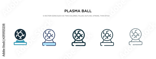 Cuadros en Lienzo plasma ball icon in different style vector illustration