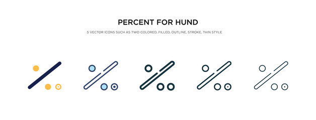 Wall Mural - percent for hund icon in different style vector illustration. two colored and black percent for hund vector icons designed in filled, outline, line and stroke style can be used for web, mobile, ui