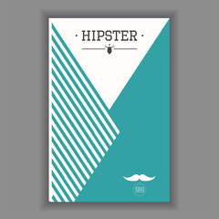 Sticker - Hipster poster illustration. Retro vintage style - Vector