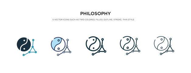 philosophy icon in different style vector illustration. two colored and black philosophy vector icons designed in filled, outline, line and stroke style can be used for web, mobile, ui