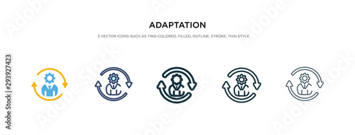adaptation icon in different style vector illustration Poster Mural XXL