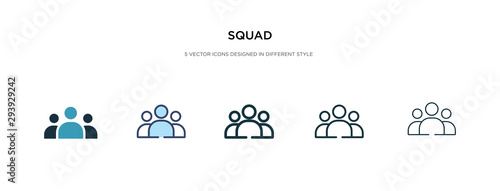 Cuadros en Lienzo squad icon in different style vector illustration