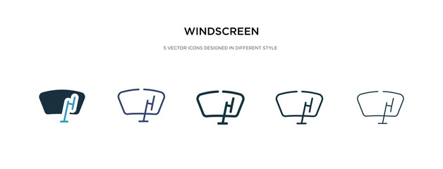 windscreen icon in different style vector illustration. two colored and black windscreen vector icons designed in filled, outline, line and stroke style can be used for web, mobile, ui