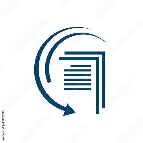 Fotografía file transfer icon logo vector brand design template illustrations