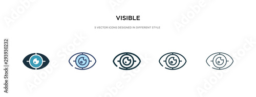 Cuadros en Lienzo visible icon in different style vector illustration