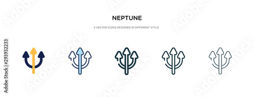 Cuadros en Lienzo neptune icon in different style vector illustration