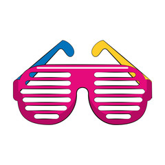 Sticker - retro glasses icon