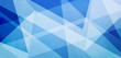 © Arlenta Apostrophe - blue background with white layers of textured transparent triangle shapes in geometric design