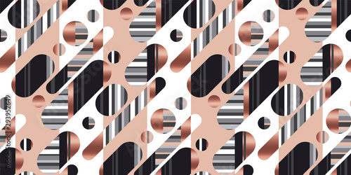 Vintage oval seamless pattern for background