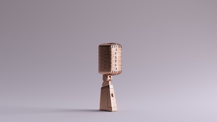 Wall Mural - Bronze Vintage Microphone 3d illustration 3d render