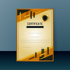 Sticker - Best award or certificate template design with space for your text.