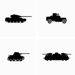 Wall Mural - Armoured armed combat fighting vehicles