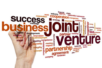 Wall Mural - Joint venture word cloud