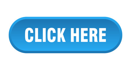 Wall Mural - click here button. click here rounded blue sign. click here
