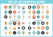 Hospital icons set for business,