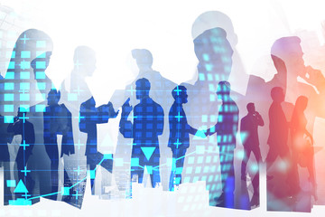 business people and hi tech company