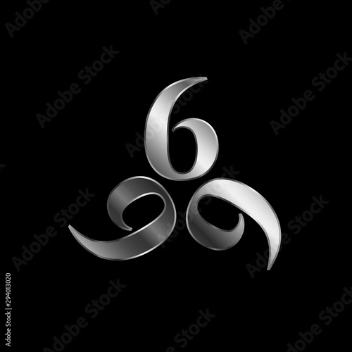 Fotografía 666- the number of the beast or angel symbol or devils number