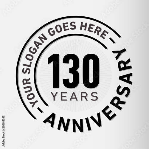 Fotografía 130 years anniversary logo template