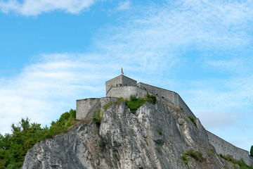 Sticker - view of the historic citadel and fortress on the cliff above Dinant