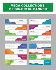 Wall Mural - Mega Collection of Colorful Banner. Abstract Creative and Modern Banner Background Design Template