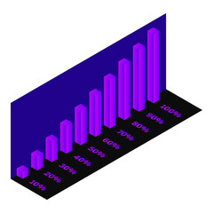 Aufkleber - Infographic template chart. Vector infographic. Presentation design. Template design element. Business concept. Decoration element. 3d neon. Digital marketing concept. Isometric infochart, diagram.