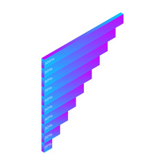 Aufkleber - Infographic template chart. Vector infographic. Presentation design. Template design element. Business concept. Decoration element. 3d neon. Digital marketing concept. Isometric infochart, diagram.