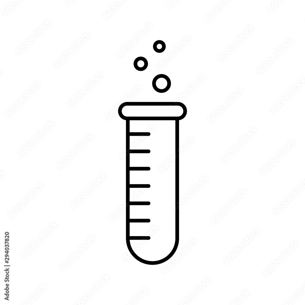 Vektor Chemical experiment linear icon. Thin line illustration ...