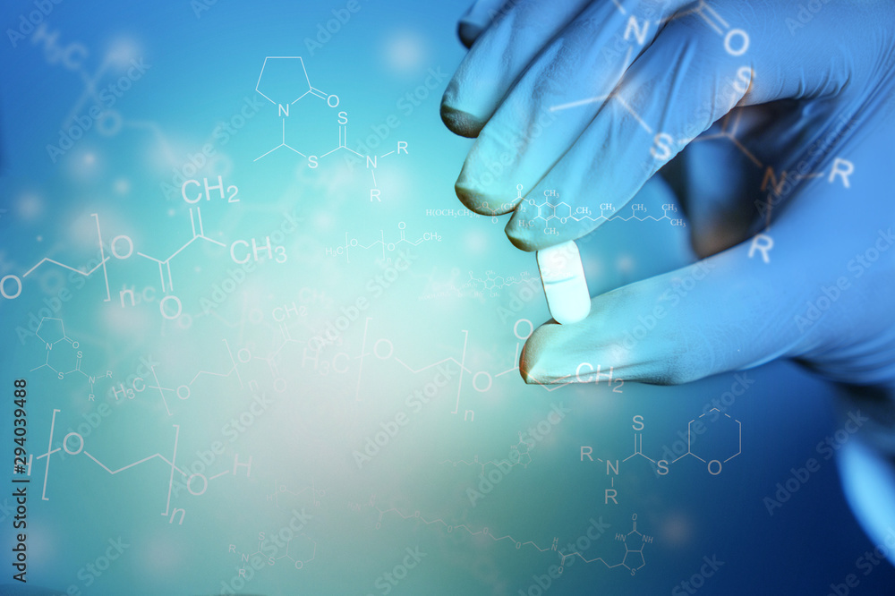 Biochemistry biomedicine concept background with Polyethylene glycol ...